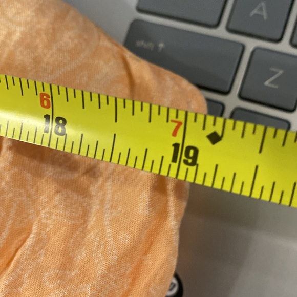 EXPRESS - dress: light orange tiered ruffled lined mini w adjustable straps - L - Picture 6 of 16